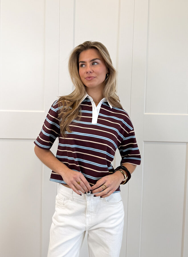 Polo t-shirt Jolie bruin