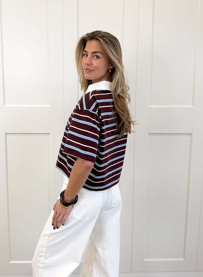 Polo t-shirt Jolie bruin