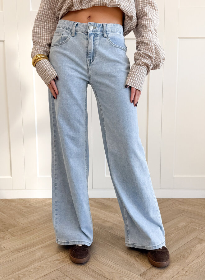 Wide leg jeans Kyra lichtblauw