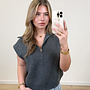 Zipper gilet Yuna grijs