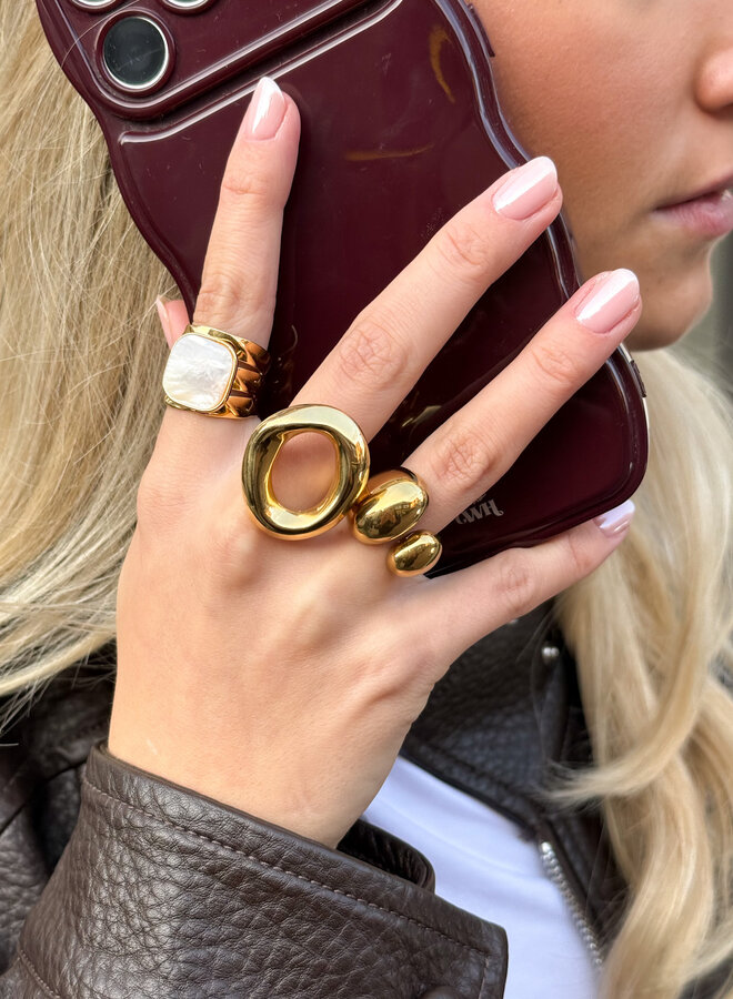Gouden Chunky ring