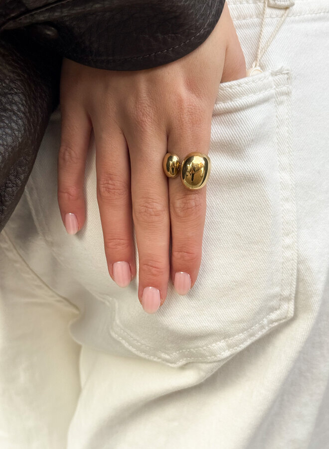Gouden Chunky ring