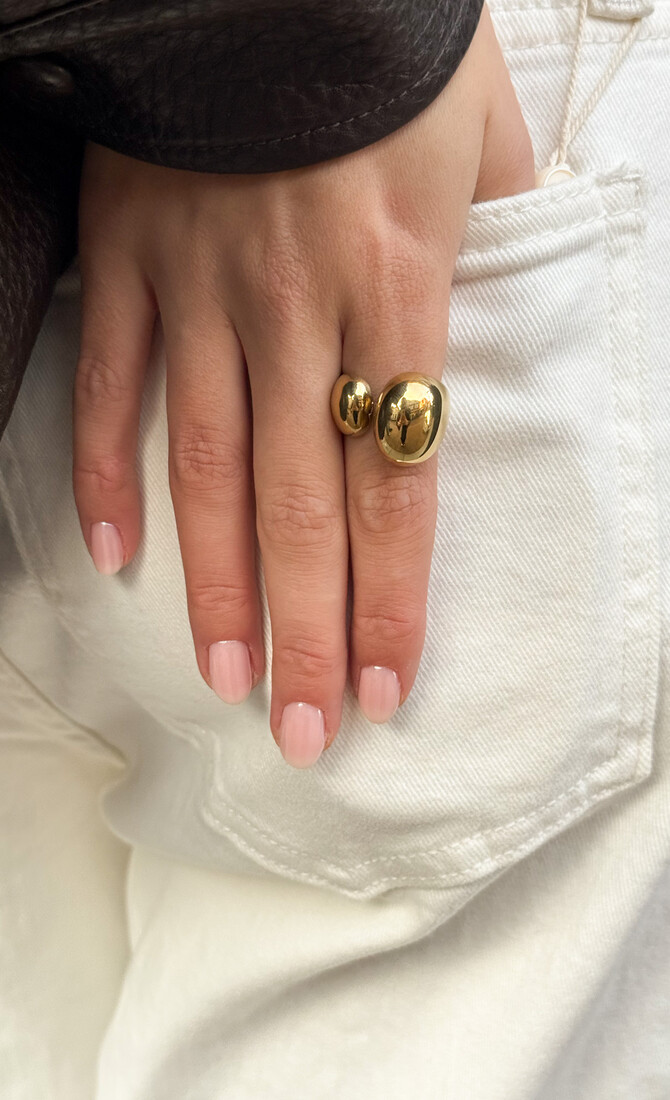 Gouden Chunky ring
