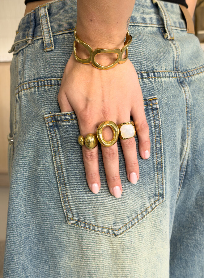 Gouden Chunky ring