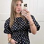 Top polkadots donker navy