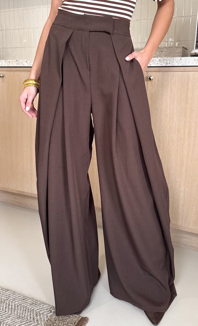 Pantalon Mavie bruin