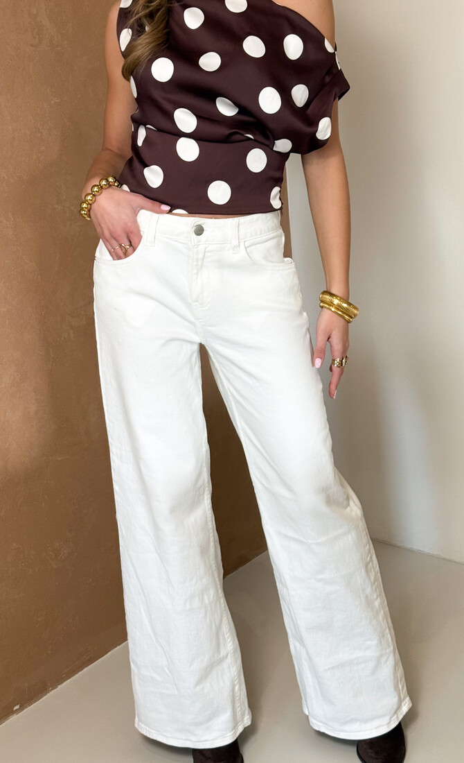 Wide leg jeans Avelyn wit