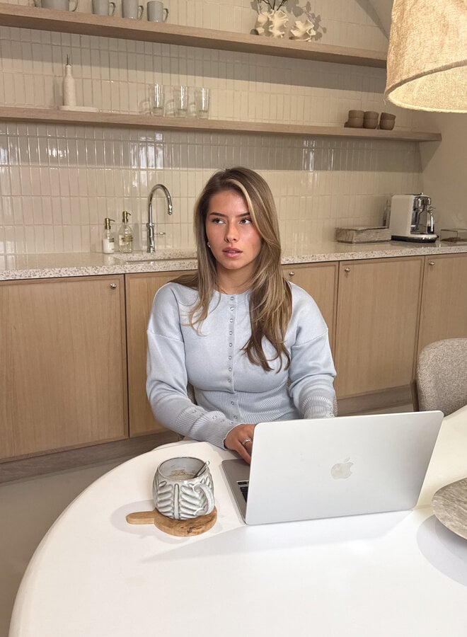 Vest Lauren lichtblauw