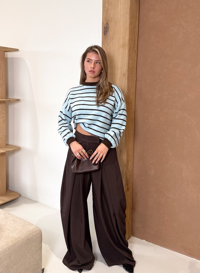 Strepen trui Pien blauw