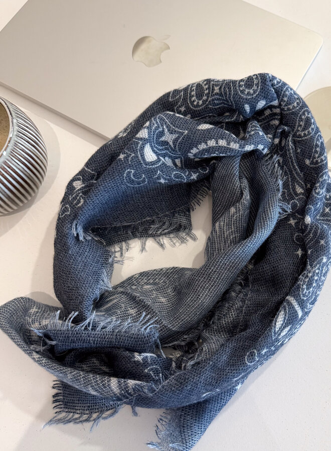 Sjaal Fay blauw