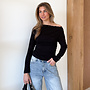 Top Molly zwart studs
