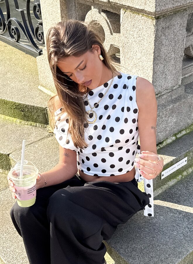 Polka top Louise wit