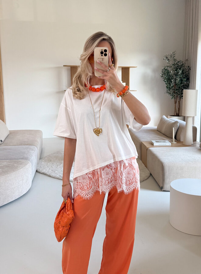 Kralen ketting oranje