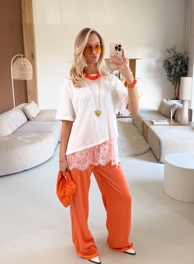 Kralen ketting oranje