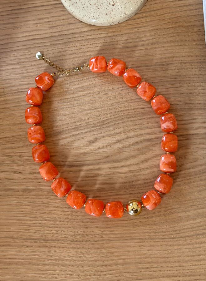 Soleil ketting oranje