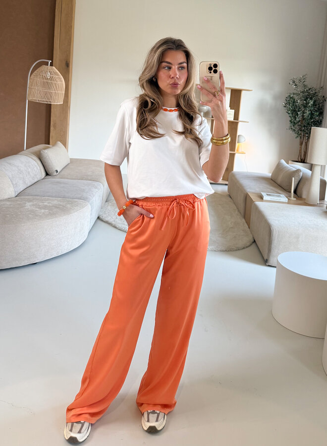 Satin broek Tess oranje
