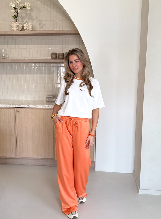 Satin broek Tess oranje