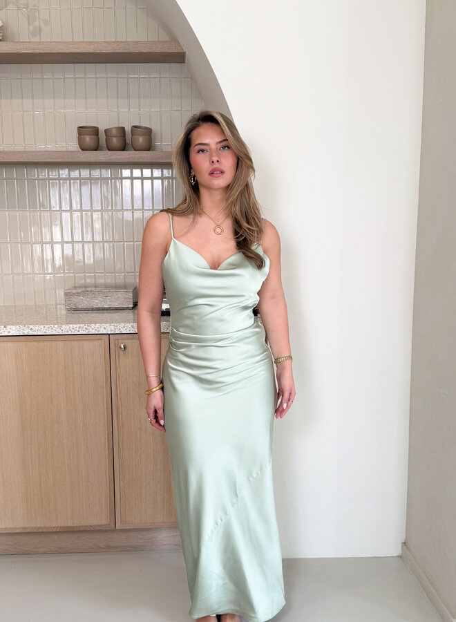 Satin dress Liva mint