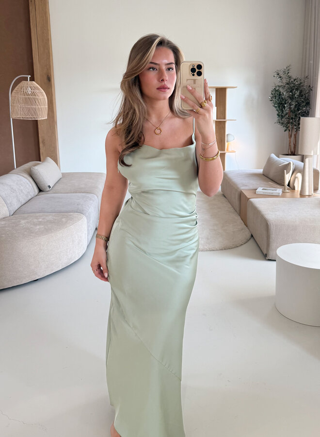 Satin dress Liva mint