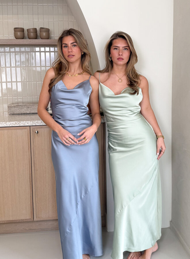 Satin dress Liva mint