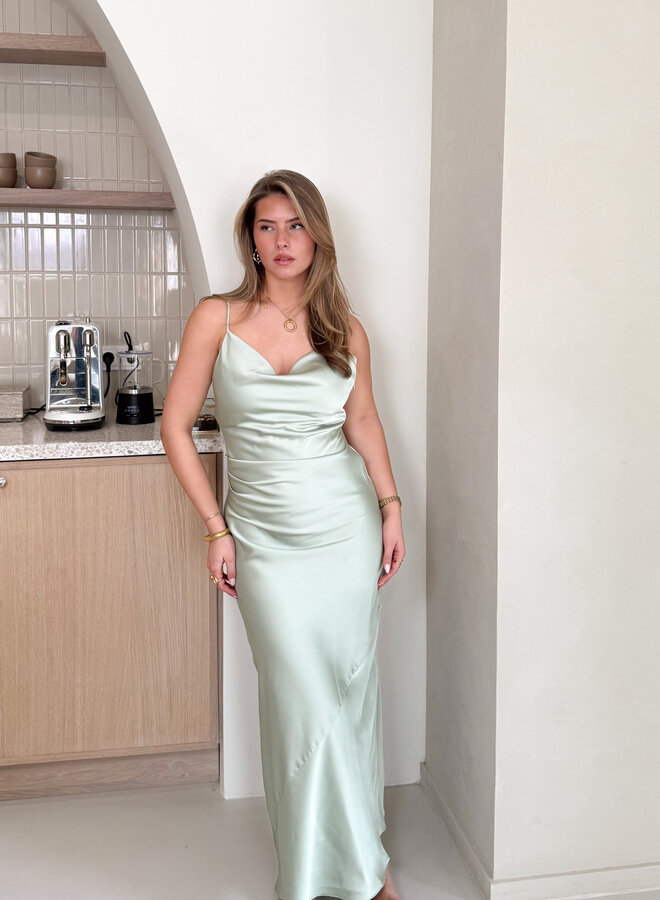 Satin dress Liva mint