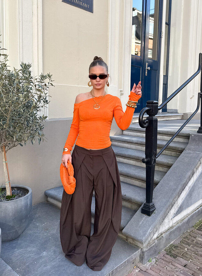 Pantalon Mavie bruin