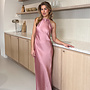 Satin dress Maria roze