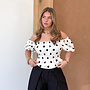 Abby polkadots top wit