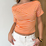 Strepen top Kate oranje