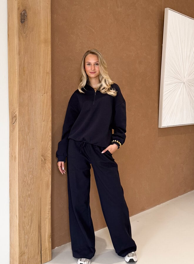 Zipper sweater Elira navy