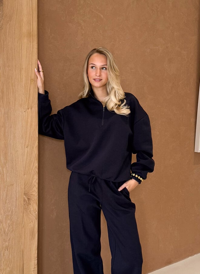 Zipper sweater Elira navy