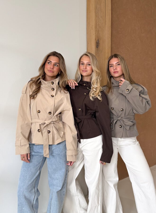 Demi trenchcoat bruin
