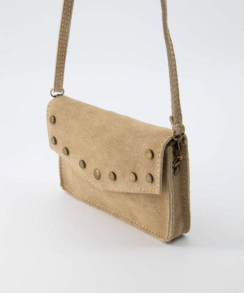 Laura - Suede - Crossbodytassen - Zand- 4 - Bronskleurig