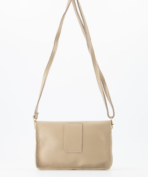 Laura - Classic Grain - Crossbodytassen - Taupe - D05 - Goudkleurig