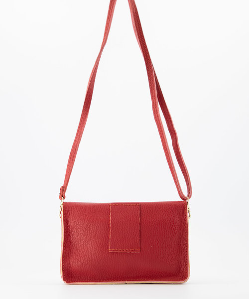 Laura - Classic Grain - Crossbody bags - Red - L130 - Gold