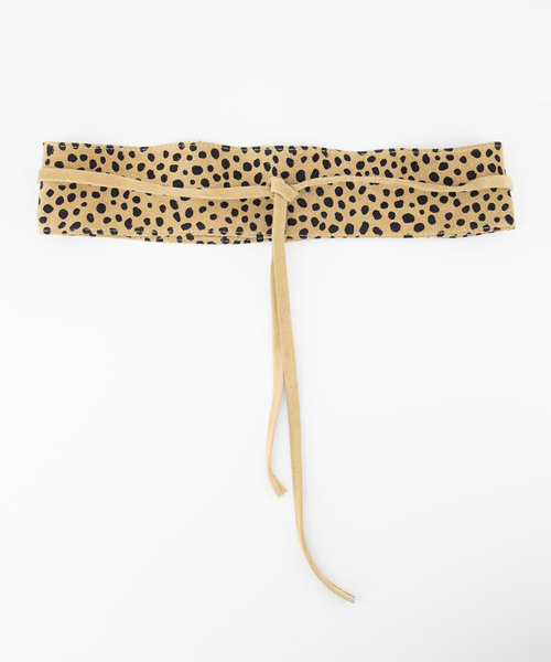 Nikkie - Suede - Wikkelriemen - Beige - Cheetah