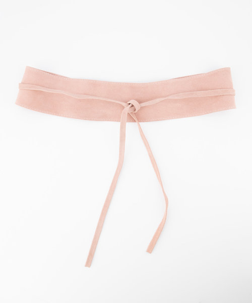 Nikkie - Suede - Wikkelriemen - Roze - 52