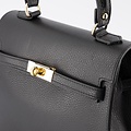 Helene - Classic Grain - Handtassen - Zwart - D28 - Goudkleurig