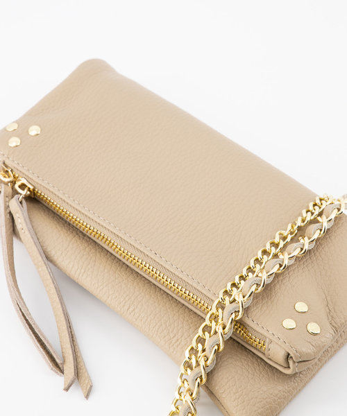Volly - Classic Grain - Crossbody bags - Taupe - D05 - Gold