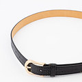 Ava - 2,5 cm - Croco - Belts with buckles - Black -  - Gold