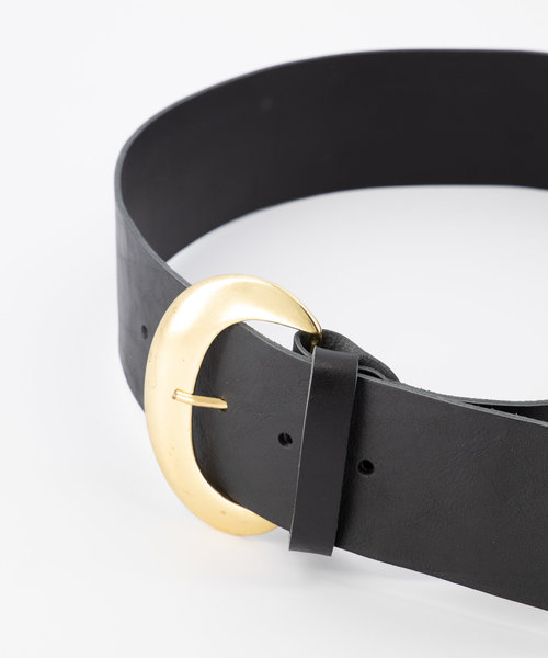 Milou - - Belts with buckles - Black - Zwart - Gold