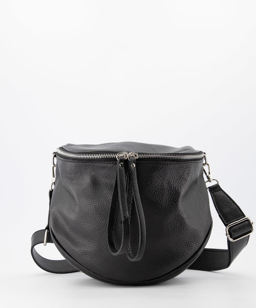 Romsa - Classic Grain - Crossbody bags - Black - D28 - FULL - Silver