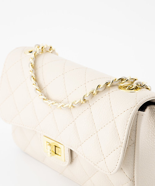 Sophia - Classic Grain - Hand bags - Cream- D37 - Gold