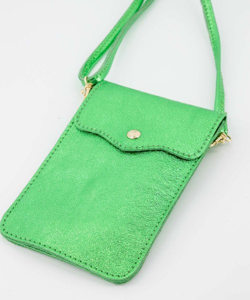 Pona - Metallic - Crossbodytassen - Groen - 529 - Goudkleurig