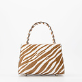 Fay - Handtassen - Classic Grain - Zebra Cognac - Zilverkleurig