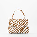 Fay - Handtassen - Classic Grain - Zebra Cognac - Zilverkleurig