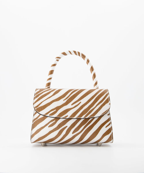 Fay - Handtassen - Classic Grain - Zebra Cognac - Zilverkleurig