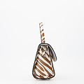 Fay - Handtassen - Classic Grain - Zebra Cognac - Zilverkleurig