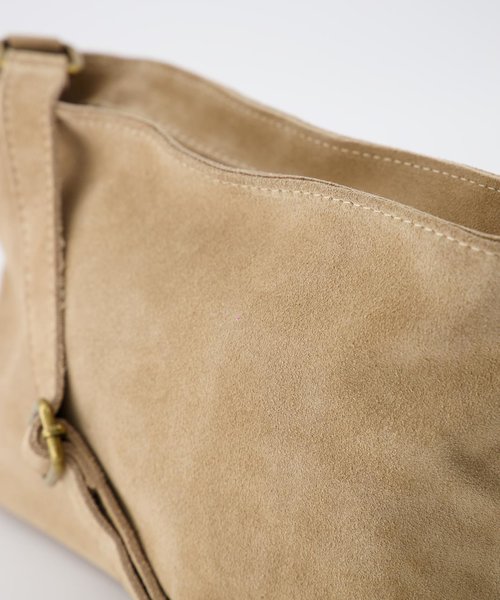 Karin - Suede - Crossbodytassen - Beige - 4 - Bronskleurig