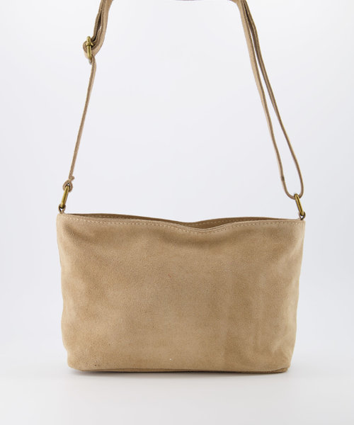 Karin - Suede - Crossbody bags - Beige - 4 - Bronze